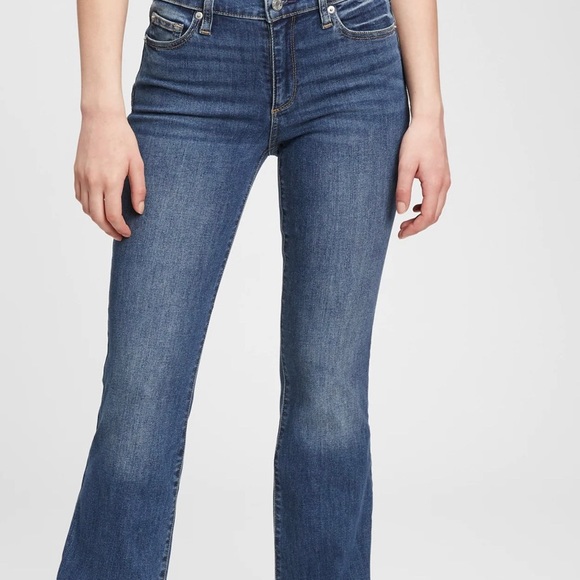 Gap Dark Wash Straight Leg Boot Cut Jeans - Picture 5 of 12